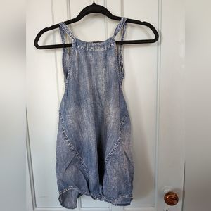 Anthropologie Denim Halter Top
